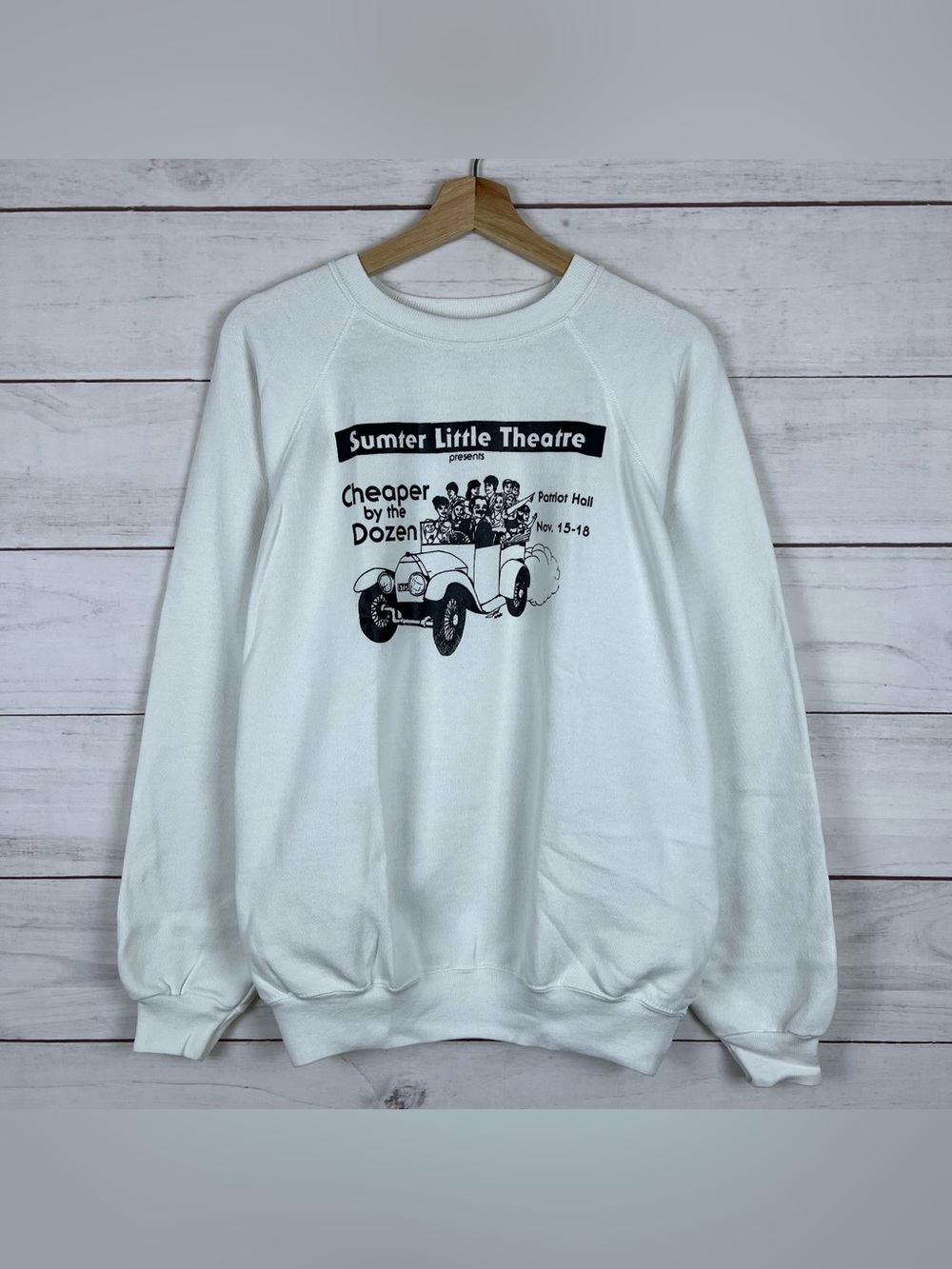 Vintage 80s Sumter Little Theater South Caroline Sweatshirt White Size XL